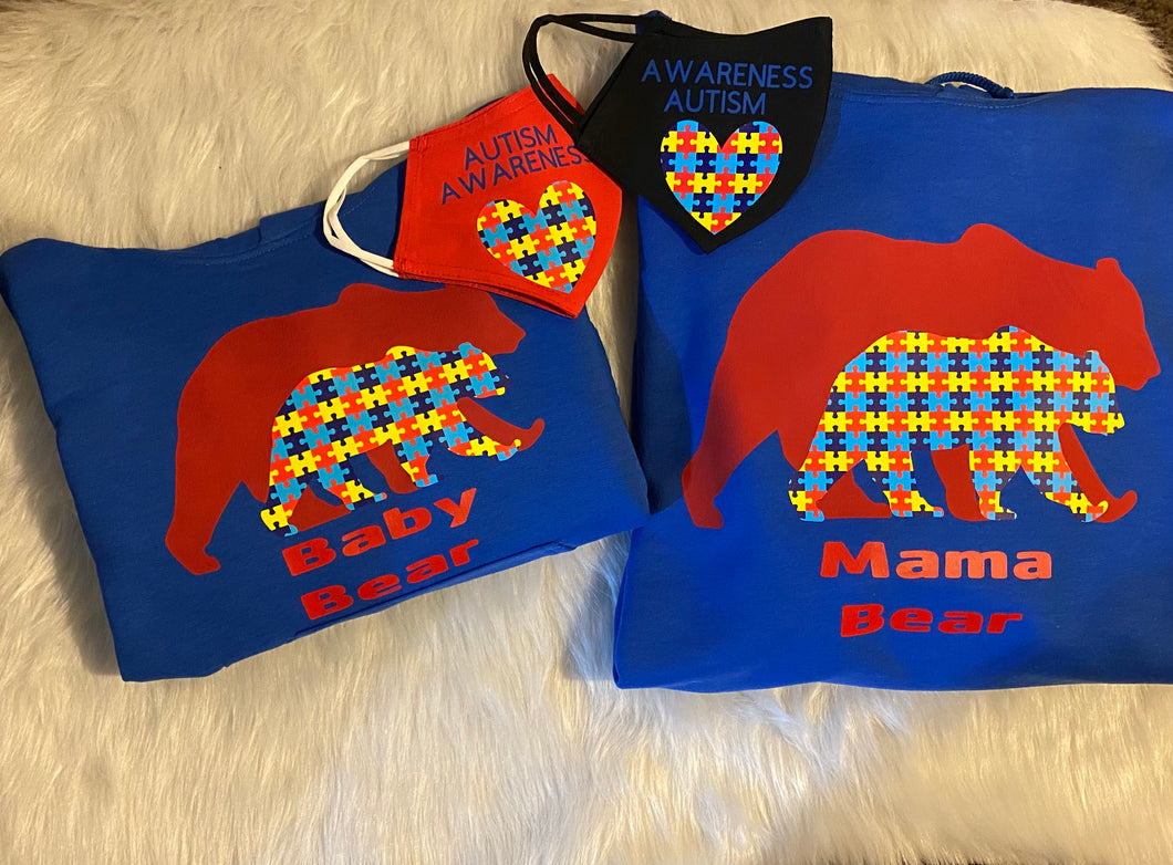 Autism Mama Bear tshirt