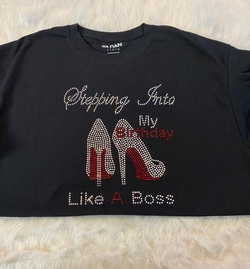 Stepping Into My Birthday Bling T-shirt