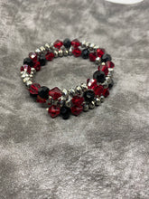 Load image into Gallery viewer, Red and grey memory bracelet
