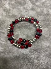 Load image into Gallery viewer, Red and grey memory bracelet
