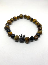 Load image into Gallery viewer, The King collection in multi-color brown stone bracelet
