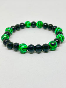 Black and Green Marble bracelet set